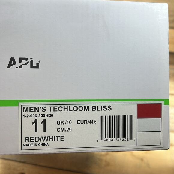 APL Men's Techloom Bliss Sneakers - Red/White - 11 - New in box - Picture 8 of 8